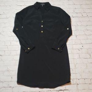 The Limited Black Collared Shirt Dress